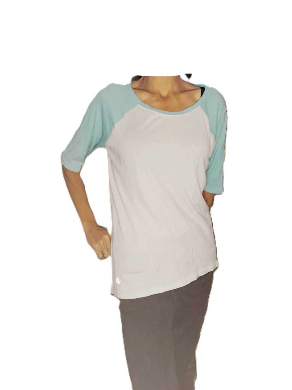 Medium ~ Open Back Baseball Tee Top | Seafoam Color | Victoria's Secret
